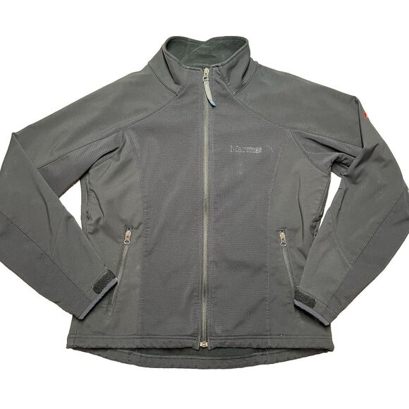 Marmot Windstopper Jacket Womens Full Zip Size Medium Black Soft Shell Coat - Picture 3 of 14